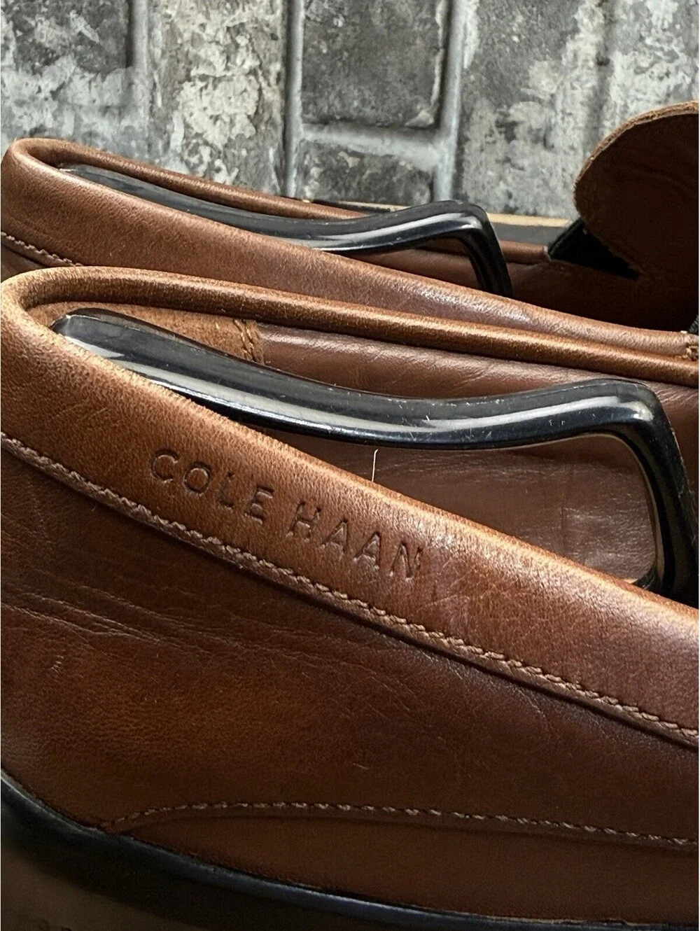 Cole Haan Grand.ØS Men's Brown Leather Slip-On Loafer Almond Toe US 12 M